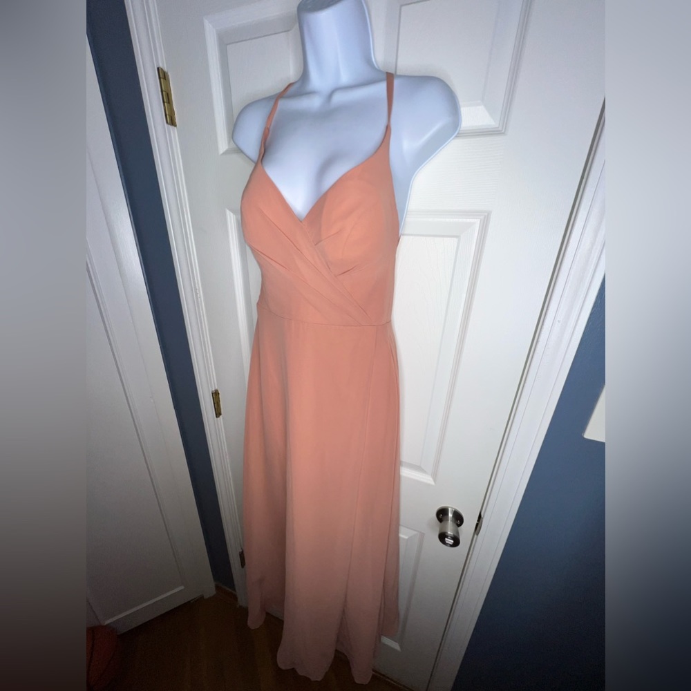Azazie Coral Backless Dress - Picture 8 of 16